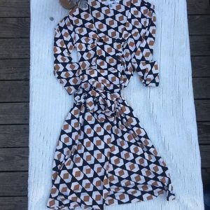 DVF EUC silk wrap dress with square neckline
